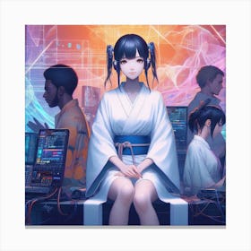 Anime Girl (38) Canvas Print