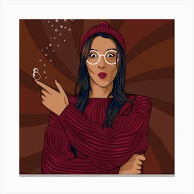 Illustration Of A Woman Canvas Print