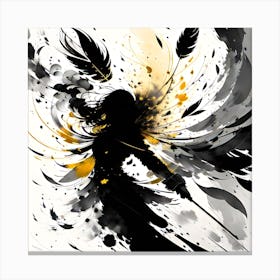 Black And White Painting 12 Canvas Print