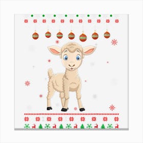 Sheep Ugly Xmas Design Matching Ugly Christmas Holiday Canvas Print