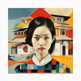 Bauhaus Vietnamese Woman 04 Canvas Print