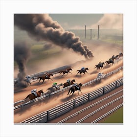 Horse Race 10 Canvas Print