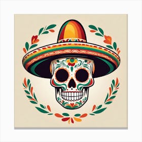 Day Of The Dead Skull 103 Canvas Print