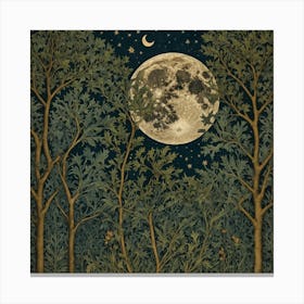 Default William Morris Print Moon Botanical Trees Poster Vinta 0 Canvas Print