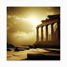 Parthenon Temple Canvas Print