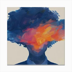 Man With A Big Head Canvas Print