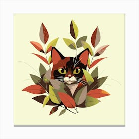 Cat in the grass Canvas Print