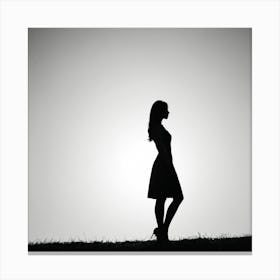 Silhouette Of A Woman modern art Canvas Print