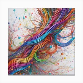 Colorful Wires 7 Canvas Print