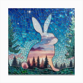 Mosaic Rabbit Canvas Print