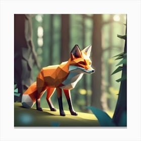 Fox In The Woods 26 Canvas Print