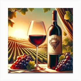 Wine And Grapes 1 Canvas Print