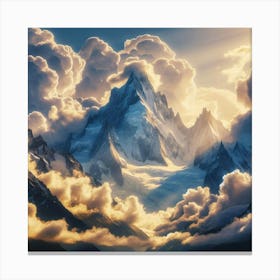 Cloudy Mountains 1 Canvas Print