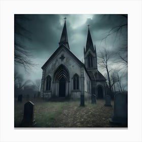 Dark Church Canvas Print