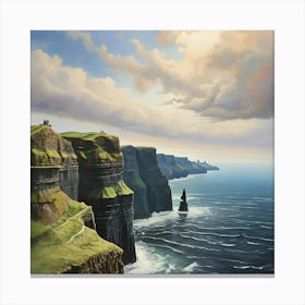 The Cliffs Of Moher Ireland Art Print 1 Canvas Print