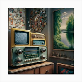 Room With A Radio Canvas Print