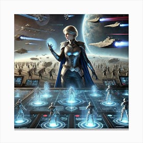 High Commander Selene Battlefield Control Canvas Print