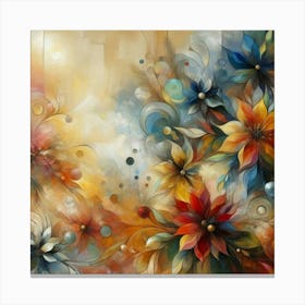 Flowers oil painting abstract painting art 15 Canvas Print