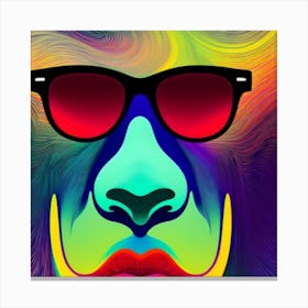 Psychedelic Lion 1 Canvas Print