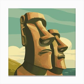 Moai Statues Canvas Print