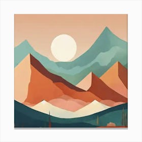 Landscape With Mountains Canvas Print