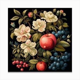 Fruit And Flowers Canvas Print