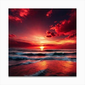 Sunset Over The Ocean 199 Canvas Print