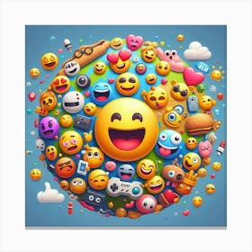 Emoji World 1 Canvas Print