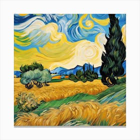 Landscape, Vincent Van Gogh Art Print 7 Canvas Print