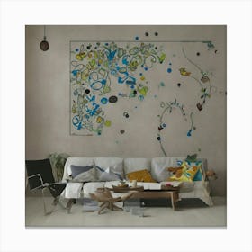 Modern Living Room 1 Canvas Print