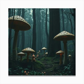 Mushroom Forest 9 Canvas Print