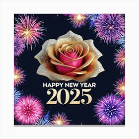 Happy New Year 2025 1 Canvas Print