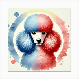 Watercolor Poodle 2 Canvas Print