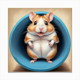 Hamster In A Tube 1 Canvas Print