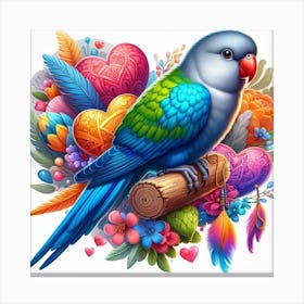 Parrot of Lovebirds 1 Canvas Print