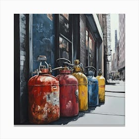 Gas Cans Canvas Print