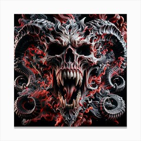 Demon Skull 4 Canvas Print