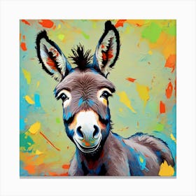 Donkey Painting Canvas Print