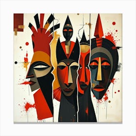 African Masks Canvas Print