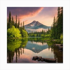 Sunrise In The Mountains Canvas Print