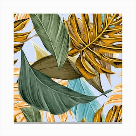 Monstera Palm Leaves Plants Canvas Print