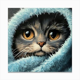 Bathroom Cat 8 Canvas Print