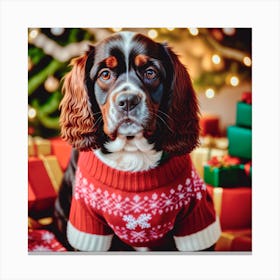 Christmas Dog Canvas Print