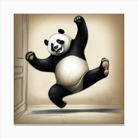 Panda Dance Canvas Print