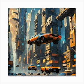 Futuristic Cityscape Canvas Print