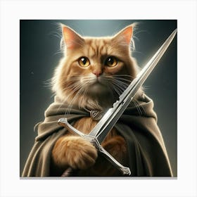 Lord Of The Rings Cat Canvas Print