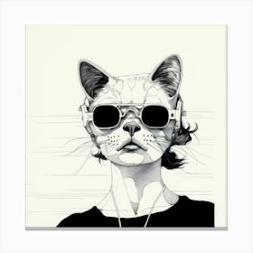 Cat In Sunglasses 6 Canvas Print