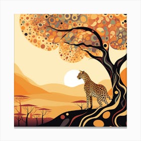 Cheetah In The Savannah Canvas Print