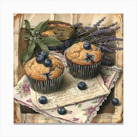 Blueberry Muffins Canvas Print