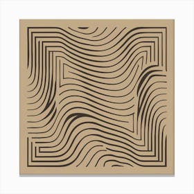 Abstract Wavy Lines Canvas Print